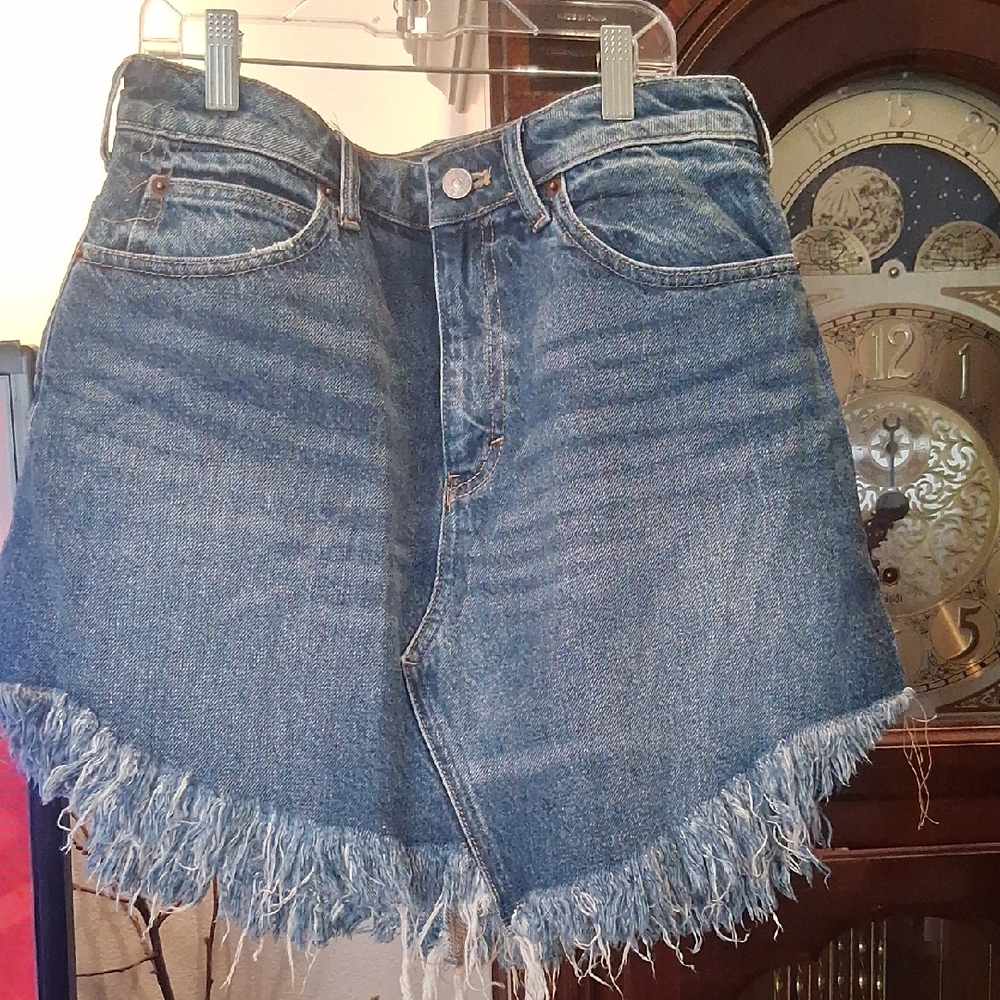 We The Free Distressed Blue Jean Shorts